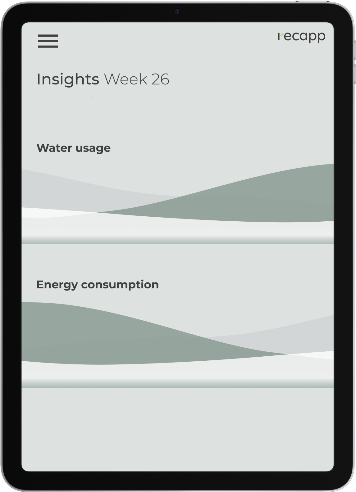 RECAPP insights screen